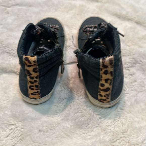 Vintage Hannah, leopard print and denim high tops - Picture 3 of 5